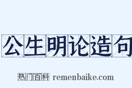 公生明论造句是什么意思的图片